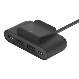 Prolunga splitter di alimentazione a 4 porte USB , Nero, hi-res