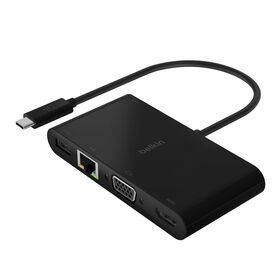 USB-C Multimedia- und Ladeadapter (100&nbsp;W), Schwarz, hi-res