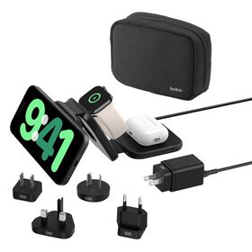 Magnetische kabellose 3-in-1-Reiseladestation mit Qi2 (15&nbsp;W), , hi-res