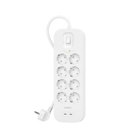 &Uuml;berspannungsschutz mit acht Steckdosen und zwei USB-C-Anschl&uuml;ssen, , hi-res