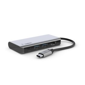 USB-C 4-in-1 Multiport Adapter, Spacegrau, hi-res
