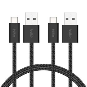 USB-A to USB-C Cable 15W 2-Pack, Black, hi-res