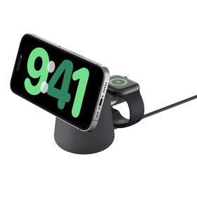 2-in-1 Wireless Charging Dock with Qi2 15W, Charcoal, hi-res