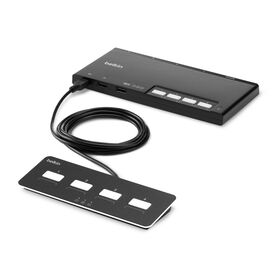 4-Port Modular Secure KM Switch PP4.0 W/ Remote, Schwarz, hi-res