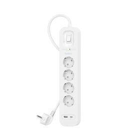 &Uuml;berspannungsschutz mit vier Steckdosen, einem USB-C- und einem USB-A-Anschluss, , hi-res