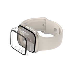 TemperedCurve 2-in-1 Treated Screen Protector + Bumper for Apple Watch for Apple Watch Series 9/8/7/6/5/4/SE, Clear, hi-res