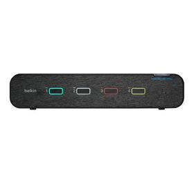 Universal 2nd Gen Secure KVM Switch, 4-Port Dual Head No CAC, Black, hi-res