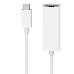 USB-C to Gigabit Ethernet Adapter, White, hi-res