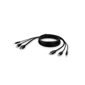 TAA HDMI/USB/AUD CBL,HDMI M/M; USB A/B, 6', Black, hi-res