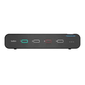 Universal 2nd Gen Secure KVM Switch, 4-Port Dual Head No CAC, Black, hi-res