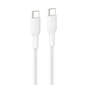 USB-C to USB-C Braided Cable 240W, 6.6ft/2m, White, White, hi-res